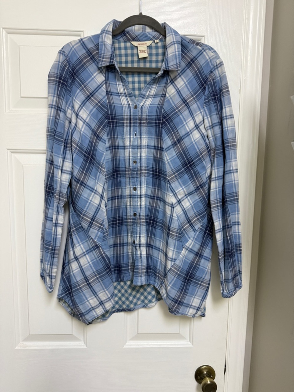 Sundance plaid top